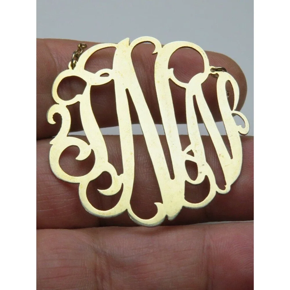 14k Initials  T-N-N Nameplate